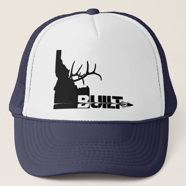 Gorra De Camionero Idaho Construyó Elk Hunter (Anverso)