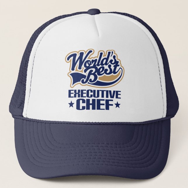 Gorra De Camionero Idea del regalo para el chef ejecutivo (mundos (Anverso)