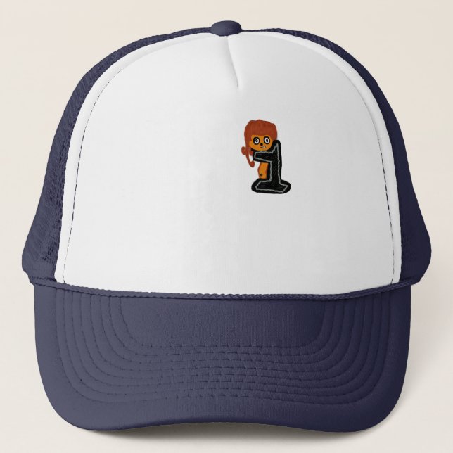 Gorra De Camionero idea Dibujo de caracteres N1 arte digital camiseta (Anverso)