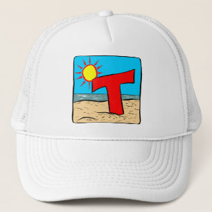 Gorra De Camionero Ideas de bodas de playa Letra T