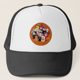 Gorra De Camionero Ideas de diseño de Halloween, caricatura divertida