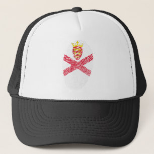 Gorra De Camionero Identidad del orgullo del país con huella digital 