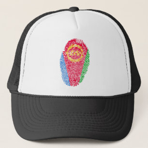 Gorra De Camionero Identidad del orgullo del país con huella digital 