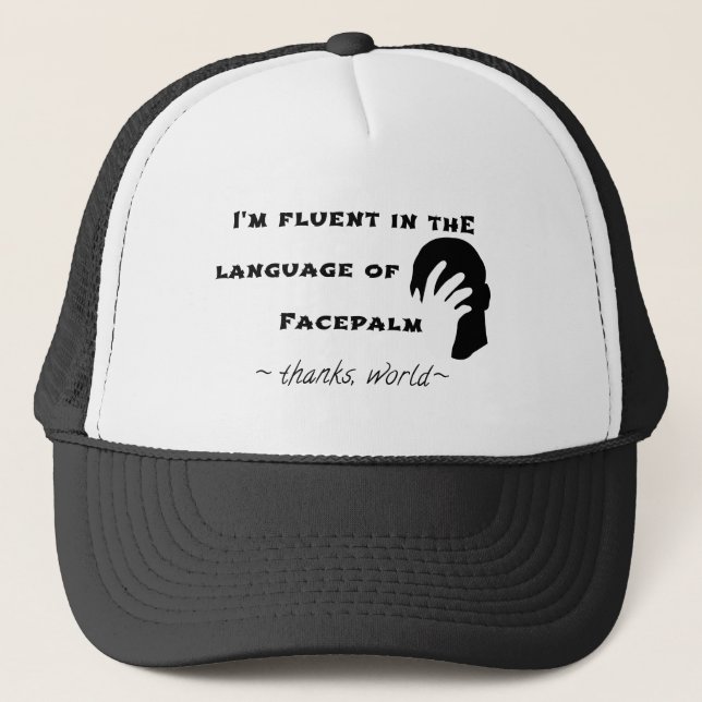 Gorra De Camionero Idioma del Facepalm (Anverso)