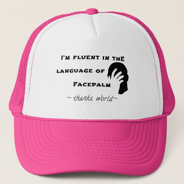 Gorra De Camionero Idioma del Facepalm (Anverso)