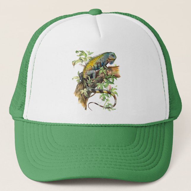 Gorra De Camionero iguana verde (Anverso)
