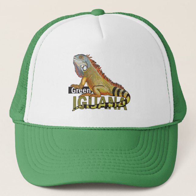Gorra De Camionero iguana verde (Anverso)