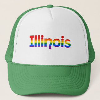 Gorra De Camionero Illinois Rainbow text Hat