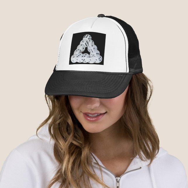 Gorra De Camionero Ilusión óptica Dice Trucker Hat (In situ)