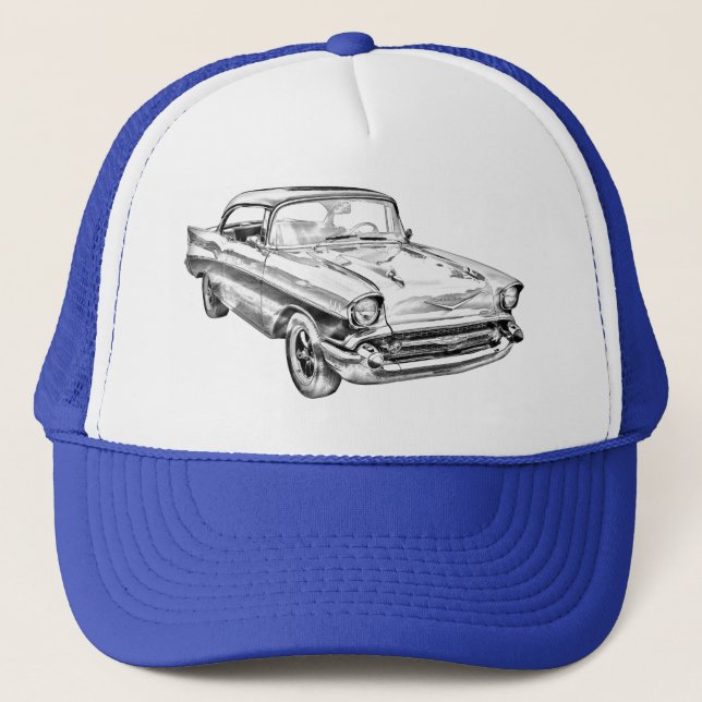 Gorra De Camionero Ilustracion 1957 del Bel Air de Chevy (Anverso)