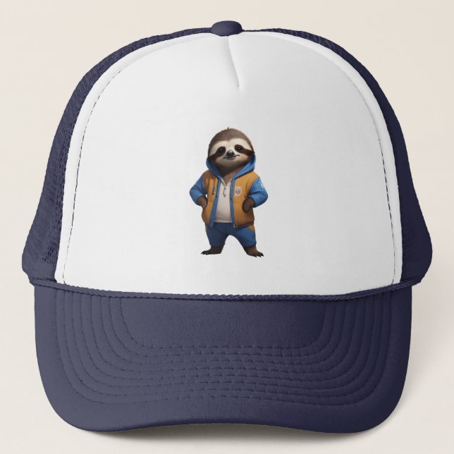 Gorra De Camionero Ilustracion acogedor y eslovaco (Anverso)