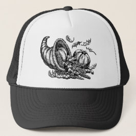 Gorra De Camionero Ilustracion blanco negro clásico de mimbre Cornuco