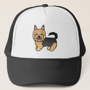 Gorra De Camionero Ilustración Bonita de Terrier Australiano Azul y C