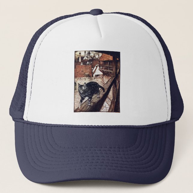 Gorra De Camionero Ilustracion Castle Cat Rackham (Anverso)
