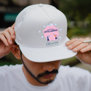 Gorra De Camionero Ilustracion cerebral rosa Inteligencia artificial