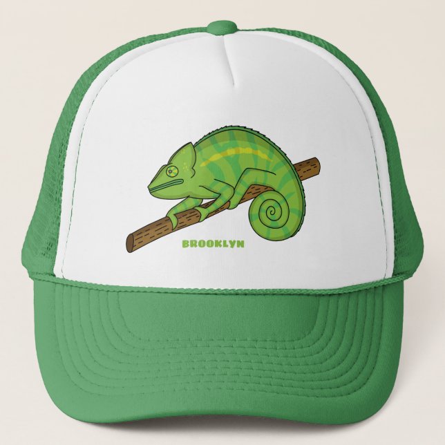 Gorra De Camionero Ilustracion Chameleon de Parson (Anverso)