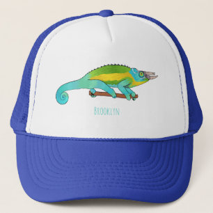 Gorra De Camionero Ilustracion chameleon personalizado de Jackson