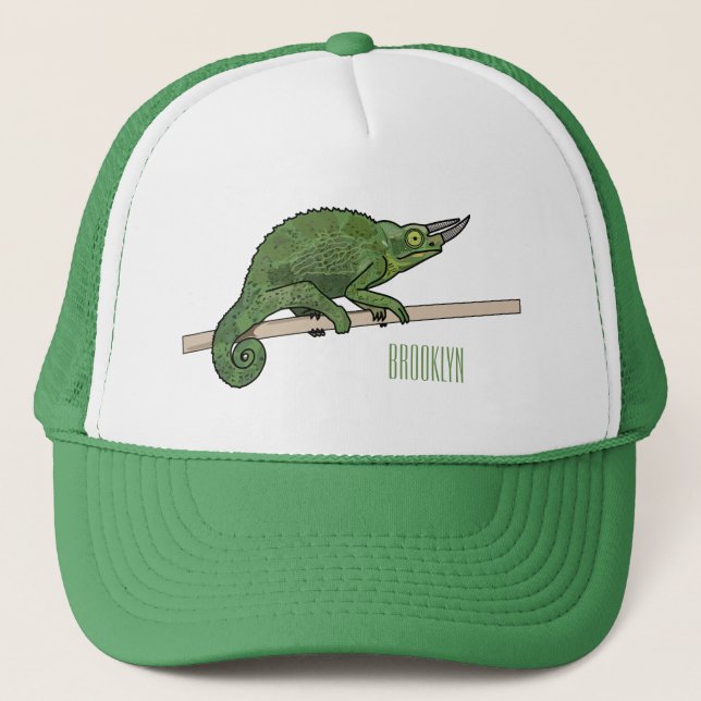 Gorra De Camionero Ilustracion chameleon personalizado de Jackson (Anverso)