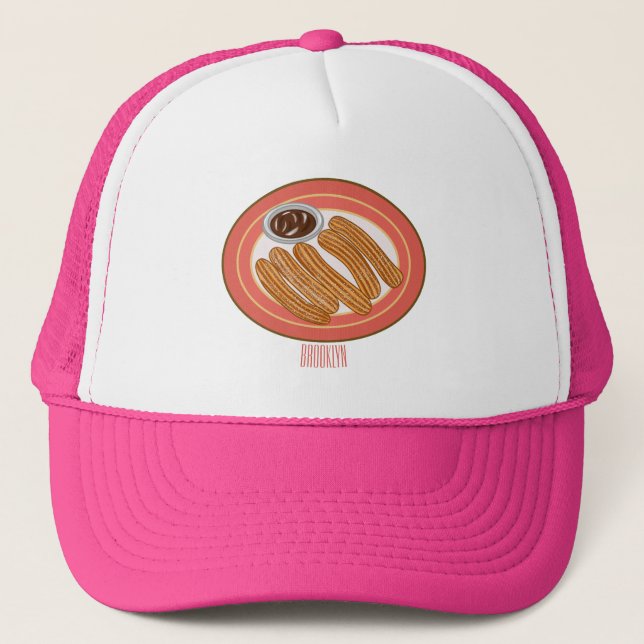 Gorra De Camionero Ilustracion Churro personalizado (Anverso)