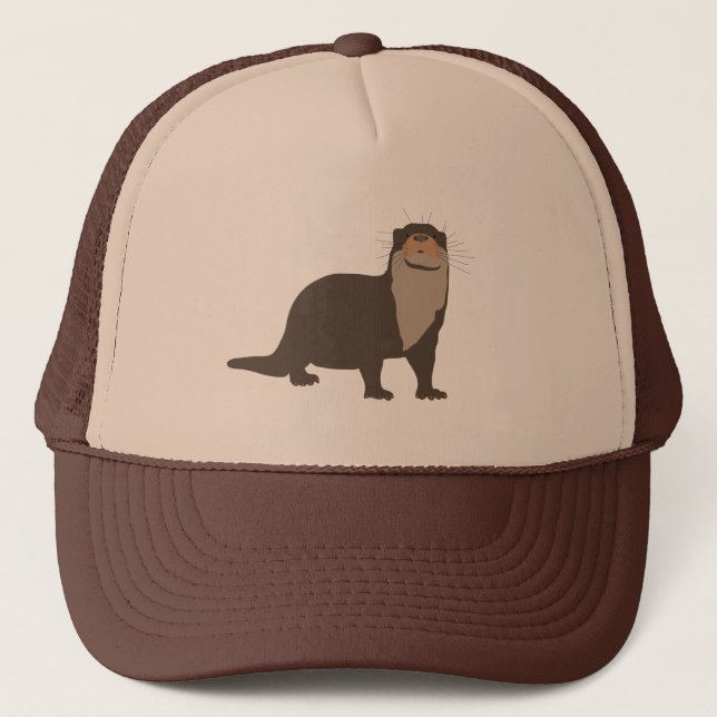 Gorra De Camionero Ilustracion Cute Otter  (Anverso)