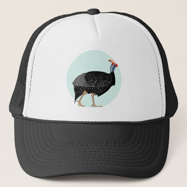 Gorra De Camionero Ilustracion de aves de Guinea (Anverso)