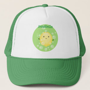 Gorra De Camionero Ilustracion de burbujas de personalizado de limón