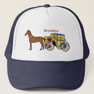Gorra De Camionero Ilustracion de caballos y carruajes reales