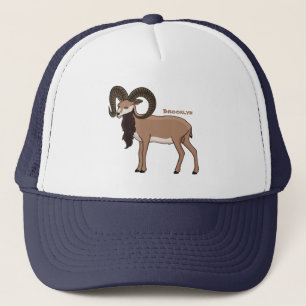 Gorra De Camionero Ilustracion de cabra de Mouflon
