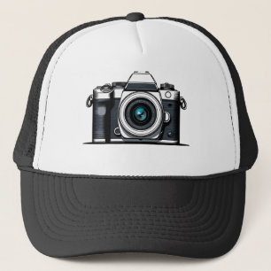Gorra De Camionero Ilustracion de cámara retro