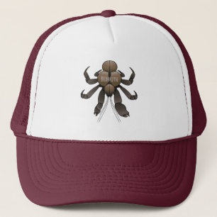 Gorra De Camionero Ilustracion de cangrejo de coco personalizado
