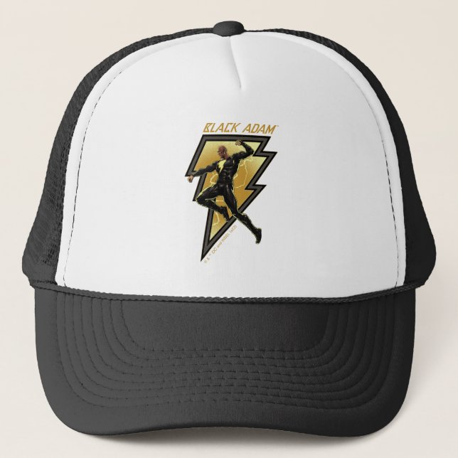 Gorra De Camionero Ilustracion de caracteres Black Adam Lightning Bol (Anverso)