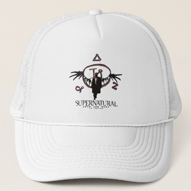 Gorra De Camionero Ilustracion de Castiel supernatural (Anverso)