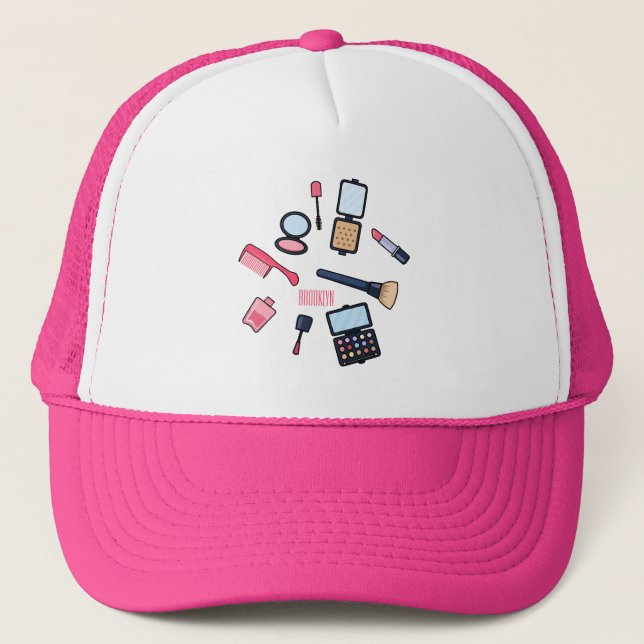 Gorra De Camionero Ilustracion de cosméticos/personalizados de maquil (Anverso)