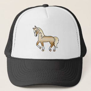 Gorra De Camionero Ilustración de dibujos animados de caballo trotón