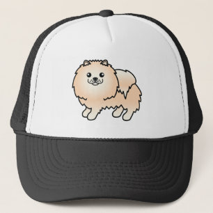 Gorra De Camionero Ilustración de dibujos animados de perro de juguet