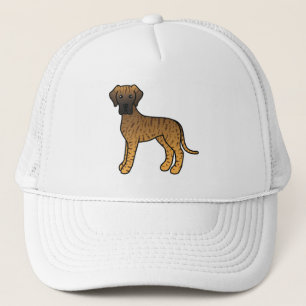 Gorra De Camionero Ilustración de dibujos animados de perro Gran Dané