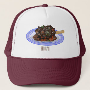 Gorra De Camionero Ilustración de dibujos animados de pierna de corde