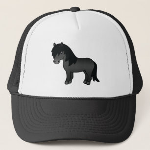 Gorra De Camionero Ilustración de dibujos animados de poni Shetland n