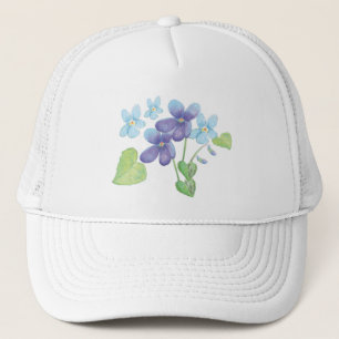 Gorra De Camionero Ilustracion de flores violetas silvestres