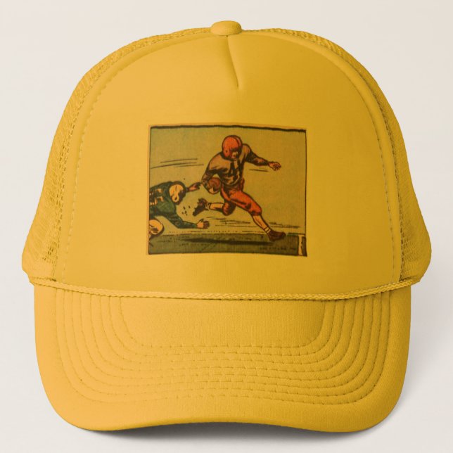 Gorra De Camionero Ilustracion de fútbol americano de época (Anverso)