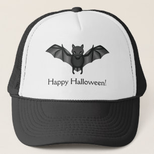 Gorra De Camionero Ilustración de Halloween de murciélago de dibujos