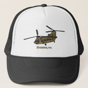 Gorra De Camionero Ilustracion de helicópteros militares de Chinook