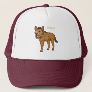 Gorra De Camionero Ilustracion de hiena y flores personalizado