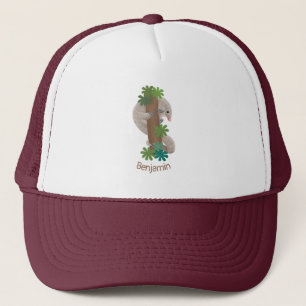 Gorra De Camionero Ilustracion de hormigón de pangolin feliz
