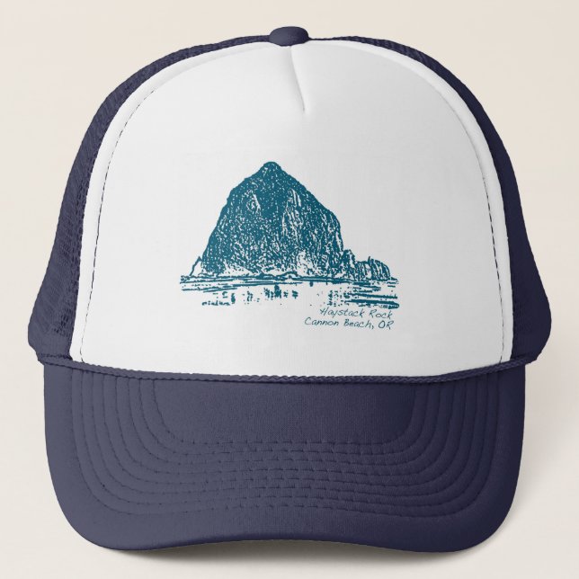 Gorra De Camionero Ilustracion de la roca del Haystack (Anverso)
