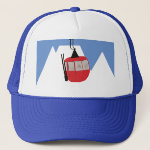 Gorra De Camionero Ilustracion de montaña de Nieve para esquiar con e