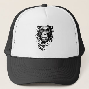 Gorra De Camionero Ilustracion de naturaleza animal salvaje Chimpanze