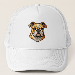 Gorra De Camionero Ilustración de perro bulldog inglés amante de las