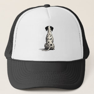 Gorra De Camionero Ilustración de perro dálmata vintage desde atrás M