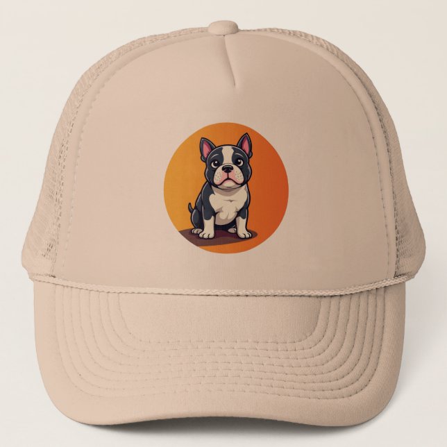 Gorra De Camionero Ilustracion de perro de dibujos animados (Anverso)